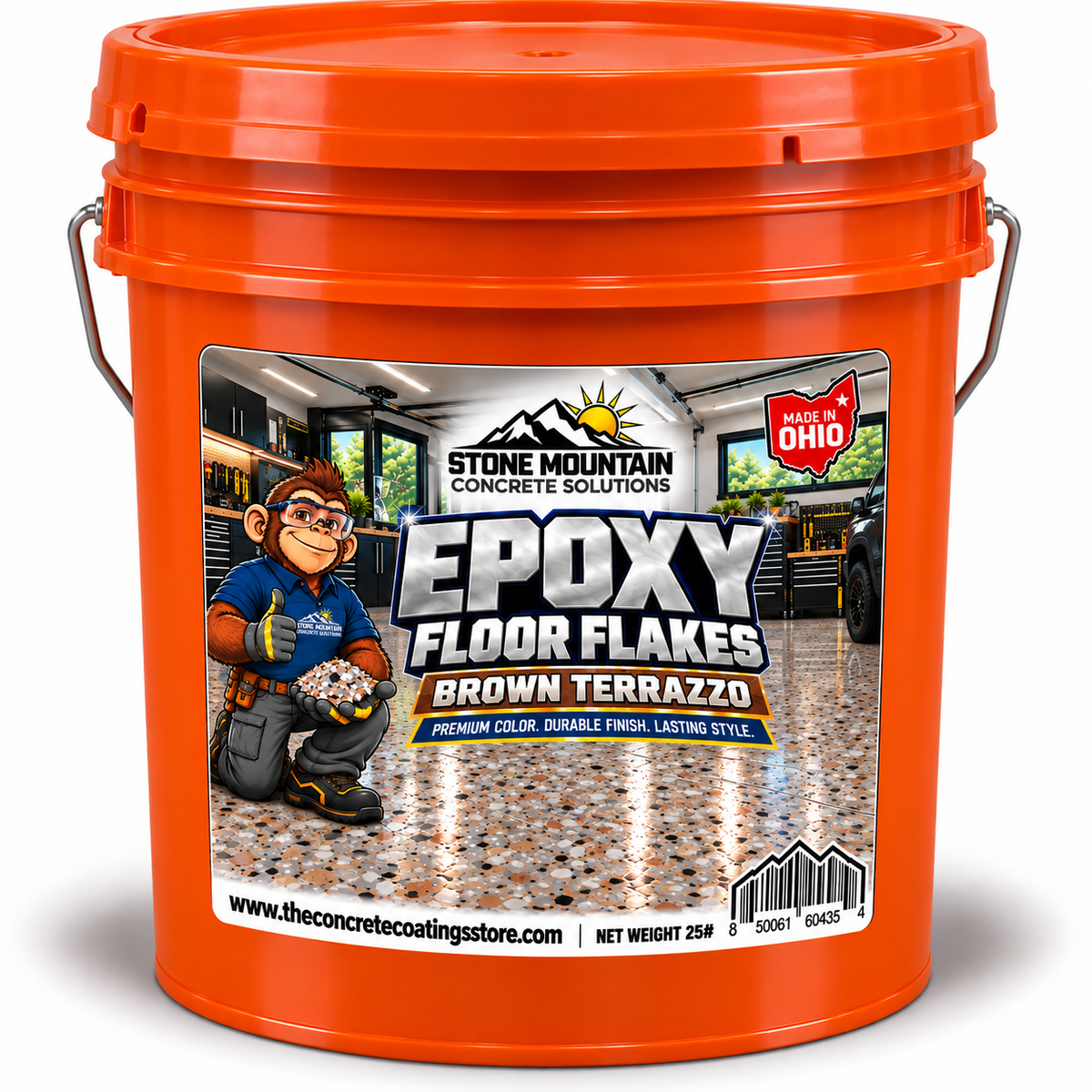 Epoxy Floor Flakes - Brown Terrazzo 25#