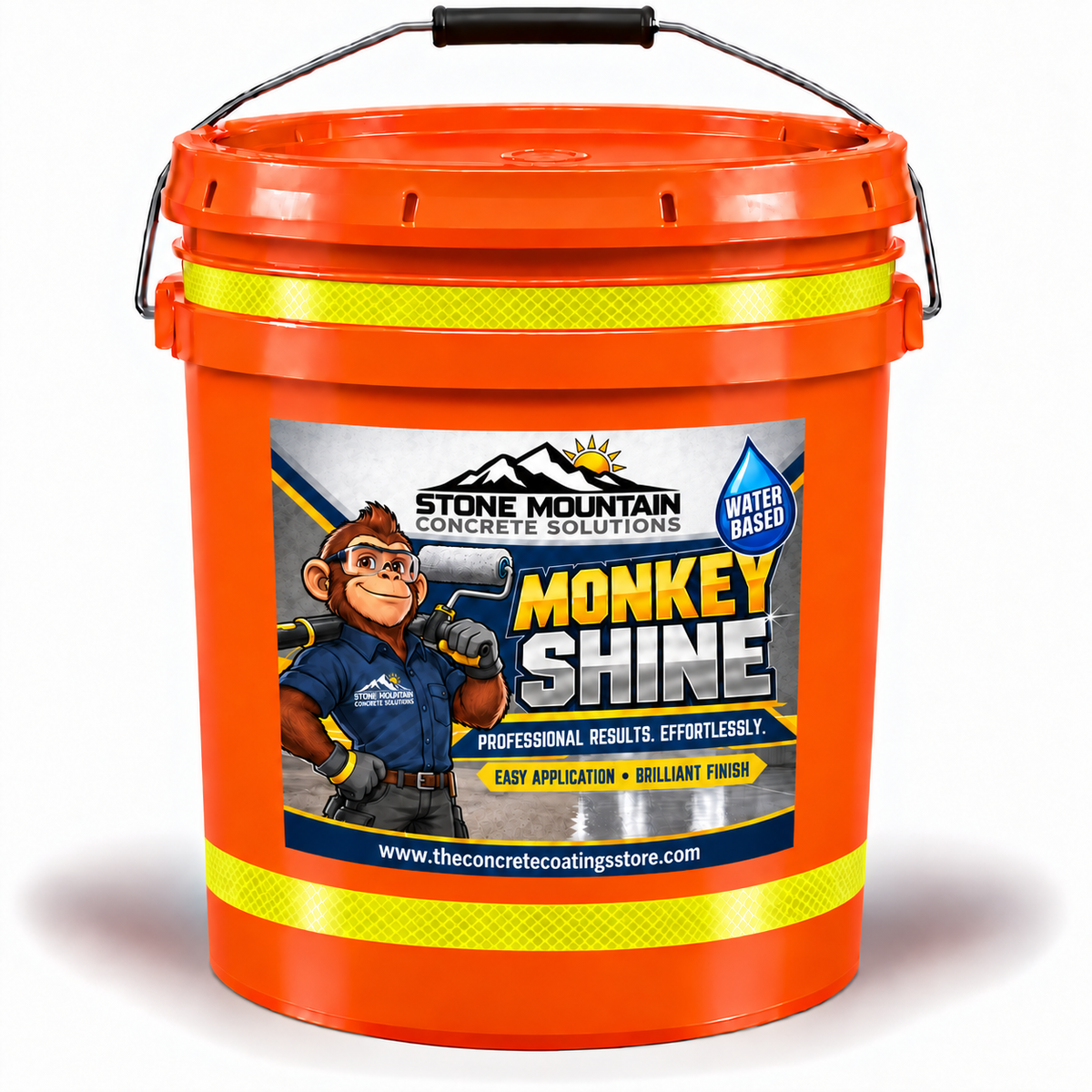 Monkey Shine High Gloss WB (Water Based)™ packed in the SB Safety Bucket™ (patent pending)