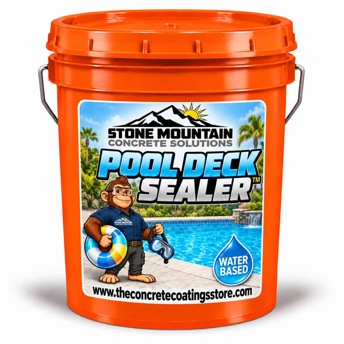 Pool Deck Sealant protects concrete from water damage, UV rays, and cracks